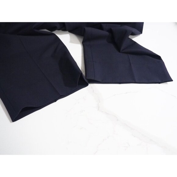 Lafayette 148 Navy Blue Staight Leg Wool Dress Pants $698, Size 12 (US) - Picture 6 of 12